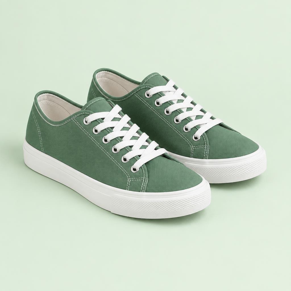Canvas sneakers groen