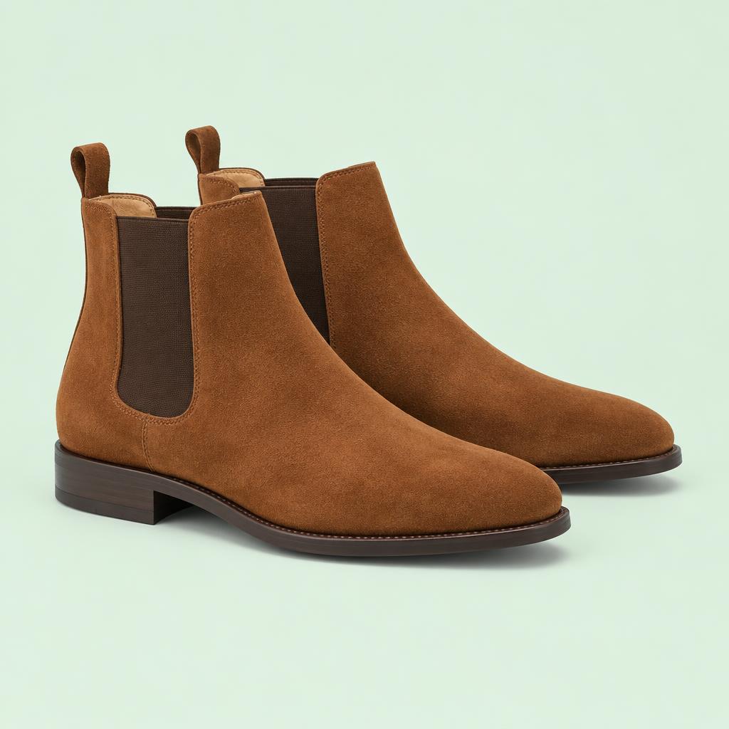 Suède chelsea boots cognac