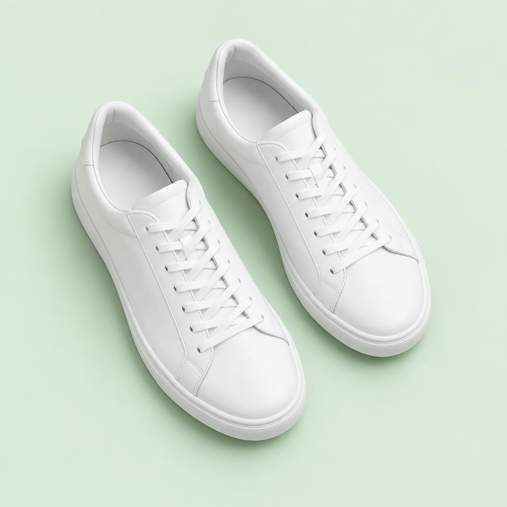 Leren sneakers wit